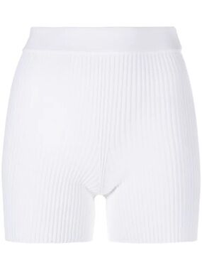 NEW Cecilie Bahnsen Imona Cotton Blend Ribbed Shorts